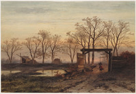 CC 013
<br/>
Een herfstdag bij zonsondergang
<br/>
<em>Hoppenbrouwers, Johannus Franciscus</em>